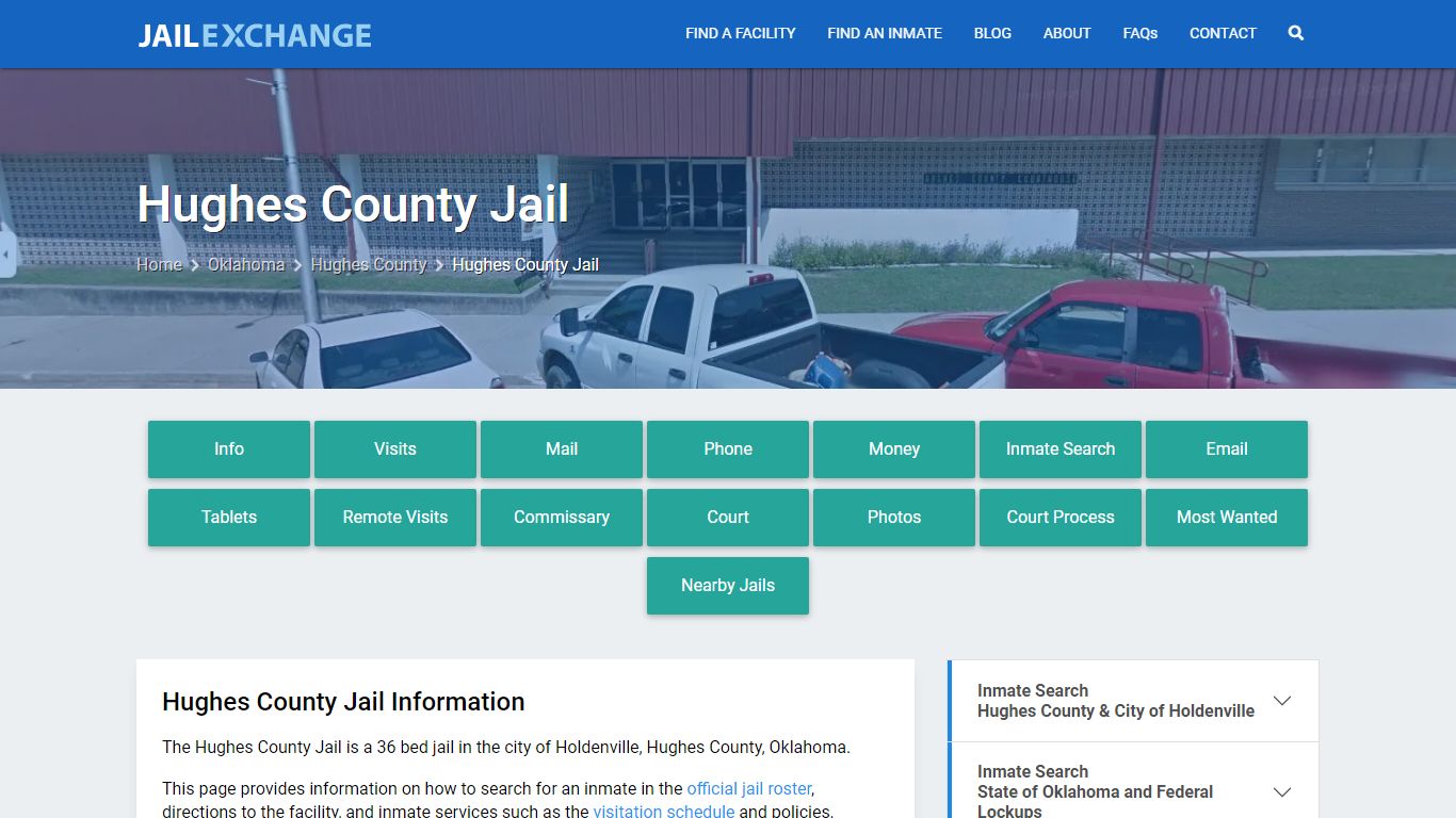 Hughes County Jail, OK Inmate Search, Information